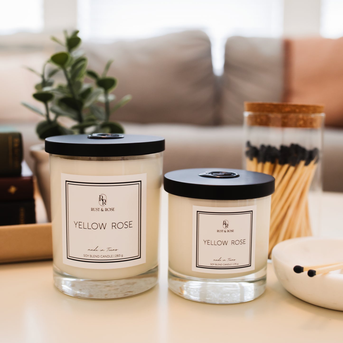 Yellow Rose Candle Lifestyle