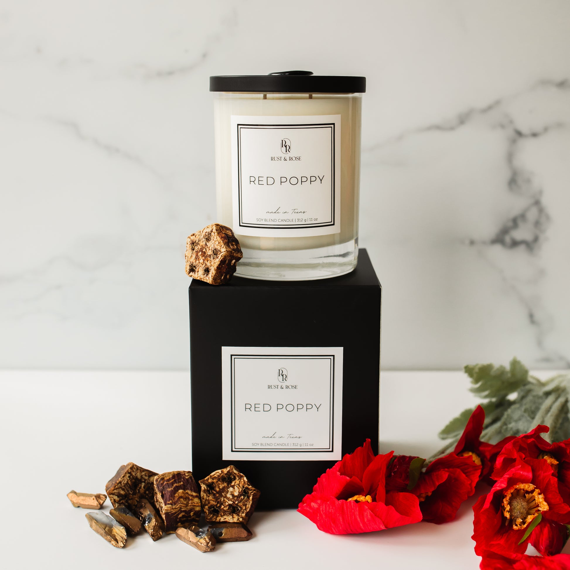 Red Poppy Large Candle
